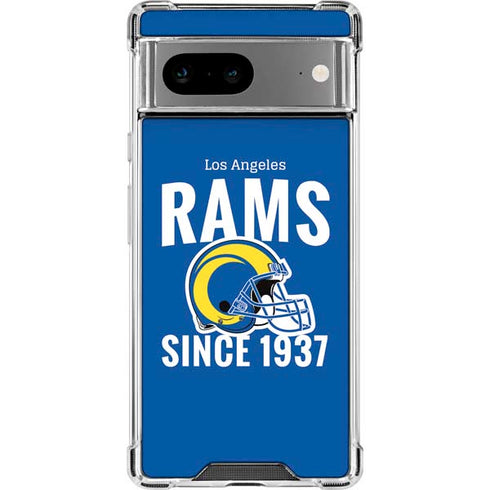 NFL Los Angeles Rams Helmet Google Pixel 7a Clear Case